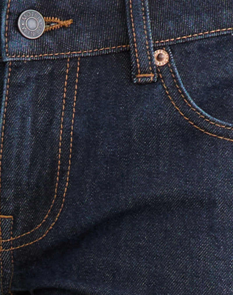 Extra Low Rise Flare Jeans in Indigo