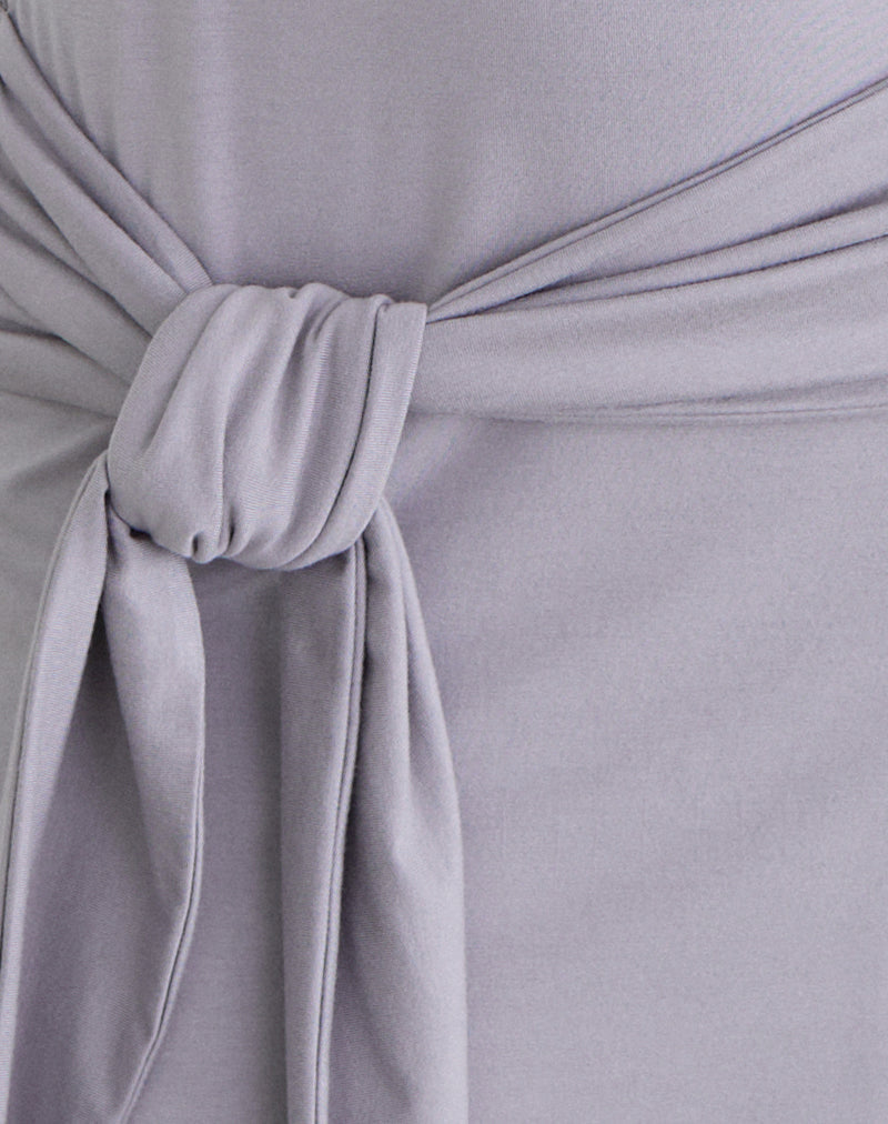 Genya Mini Dress in Lilac Grey