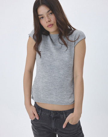 Hanuva Top in Knit Grey