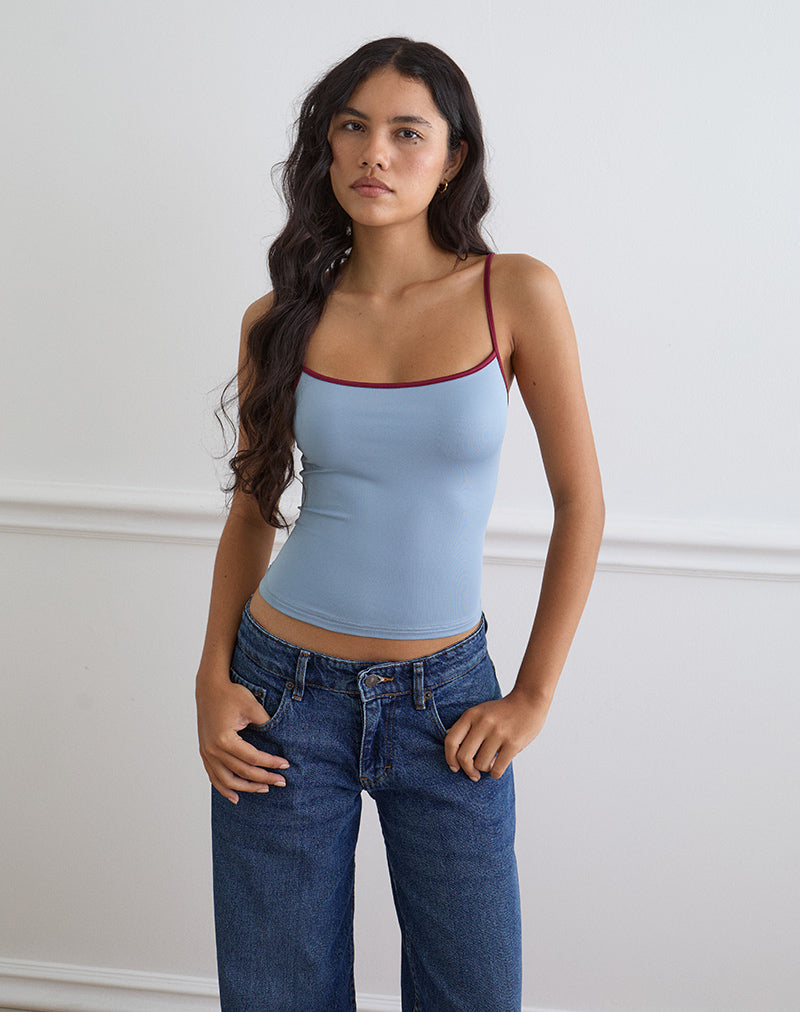 Jasila Vest Top in Blue