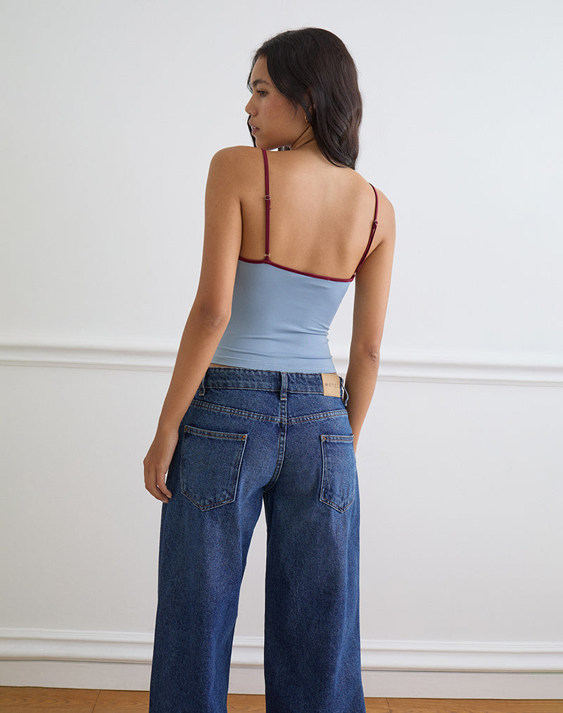 Jasila Vest Top in Blue