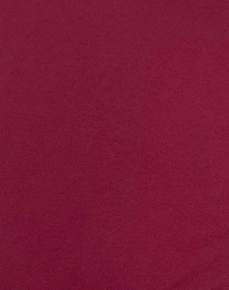 Kitty Deep Plunge Bodysuit in Burgundy