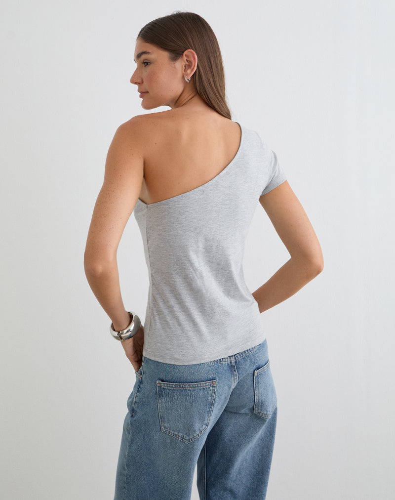 Tokiki One Shoulder Top in Jersey Misty