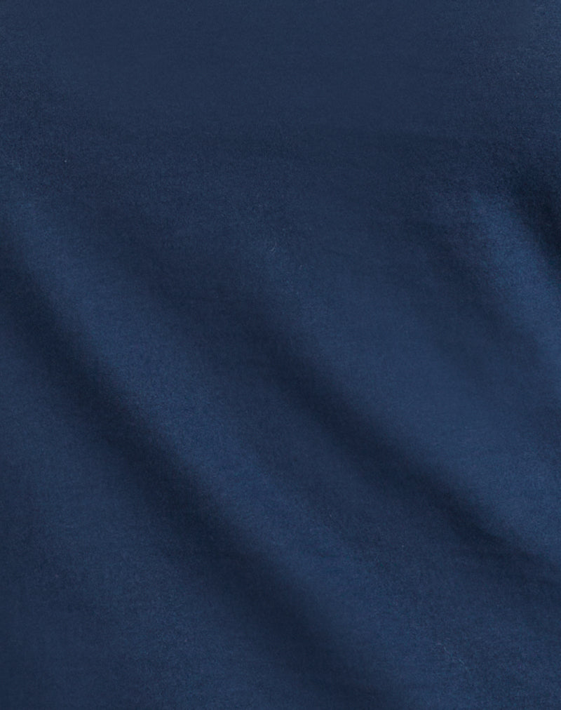 Tole Asymmetric Button Up Top in Tissue Jersey Dark Navy