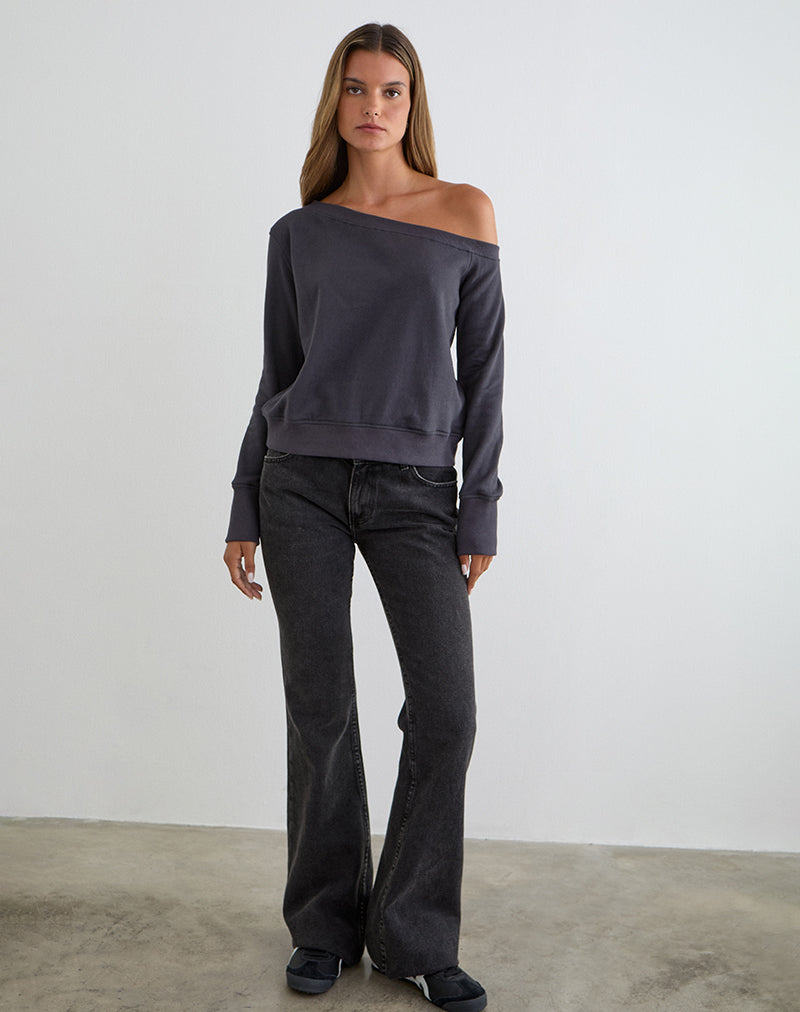 Toria Sweatshirt in Blackened Pearl