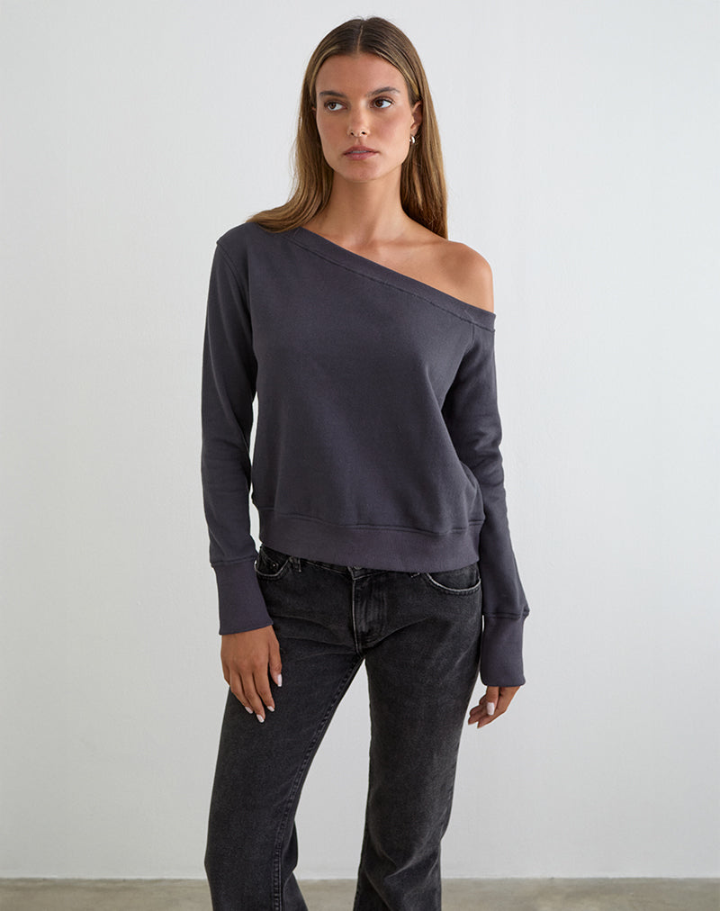 Toria Sweatshirt in Blackened Pearl