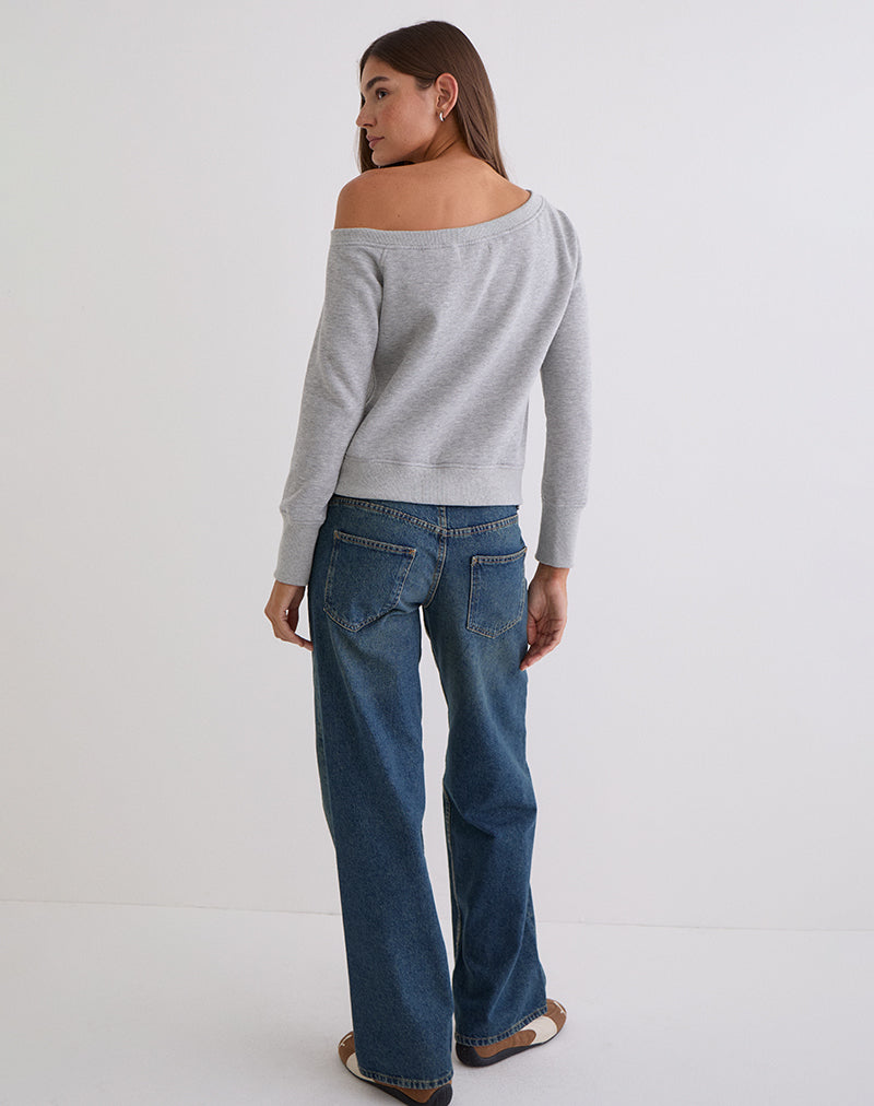 Toria Sweatshirt in Grey Marl
