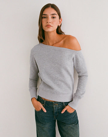 Toria Sweatshirt in Grey Marl