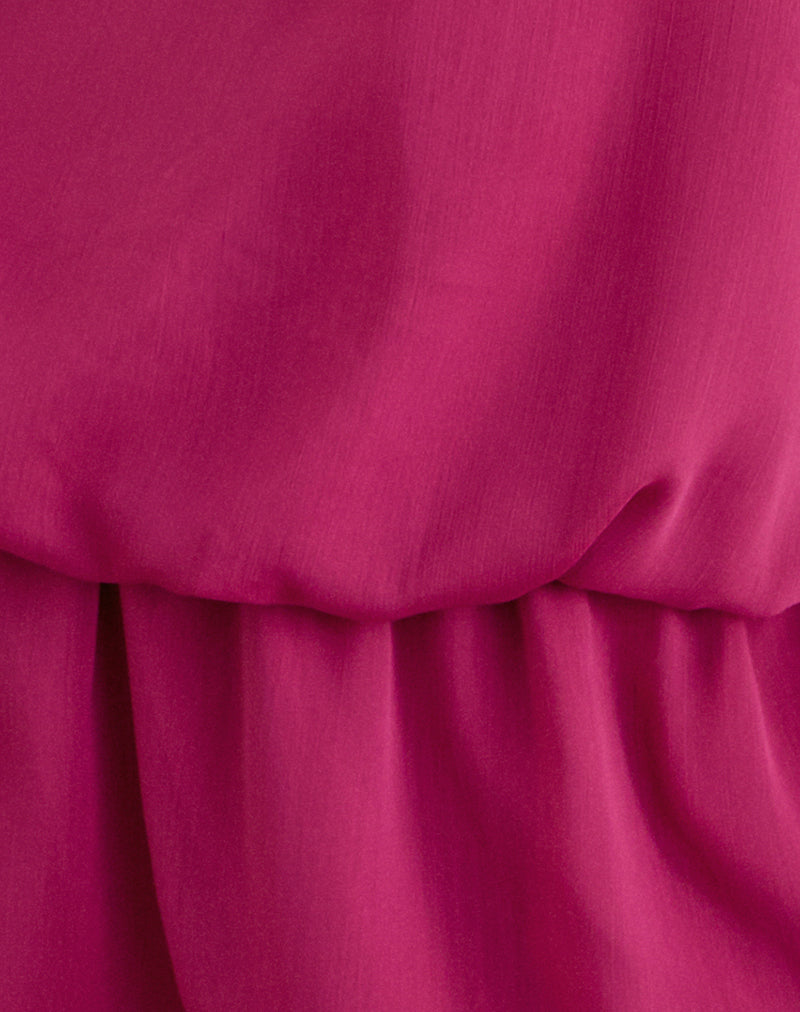 Veloria Mini Dress in Dark Rose