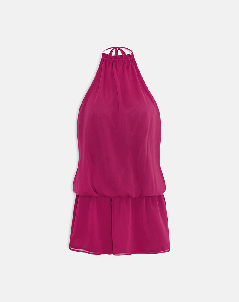 Veloria Mini Dress in Dark Rose